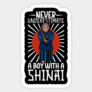 Never underestimate a boy with shinai - Kendo Sticker